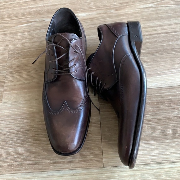 John Varvatos handmade in Italy 10.5M lace up wingtip men’s dress shoes main image 12